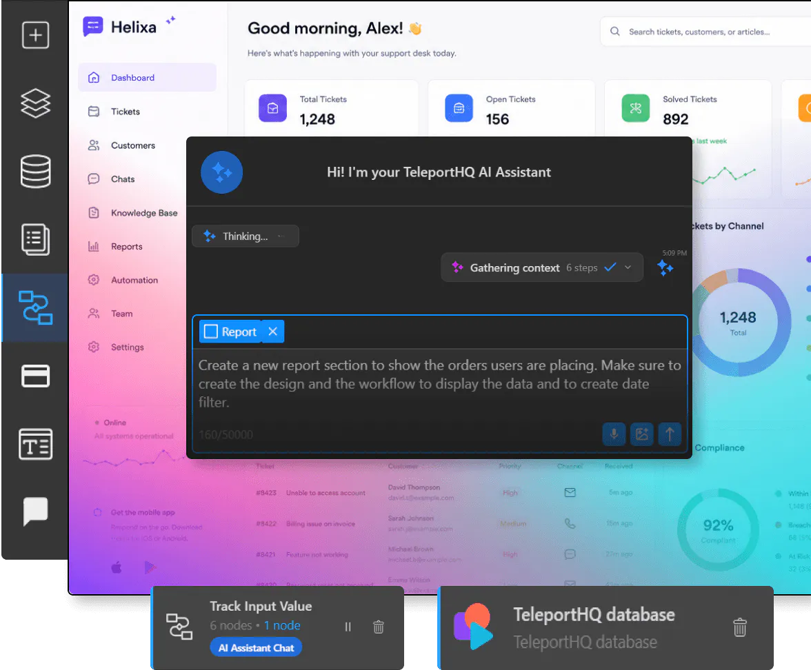 Dashboards and reporting platform footer image